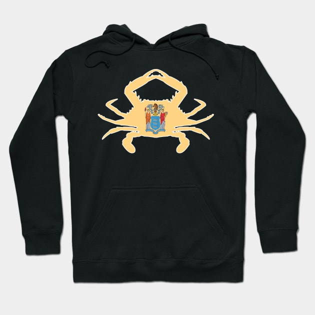 Crab of New Jersey Hoodie by Wickedcartoons